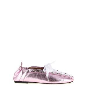 Ganni Women's Lace-Up Ballet Flats